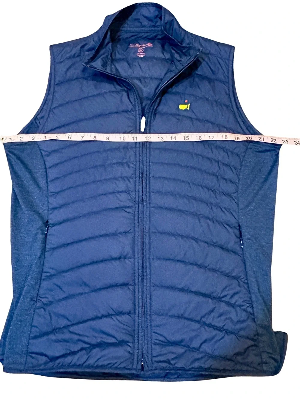 Masters Augusta Magnolia Lane Women’s XL Quilted Golf Vest Navy Full Zip - Picture 3 of 6
